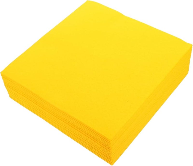 مناديل الحفلات الأنيقة الصفراء 50 قطعة للاستخدام لمرة واحدة لحفلات الزفاف والاستقبال والعشاء للمنزل والمطعم - Image 1